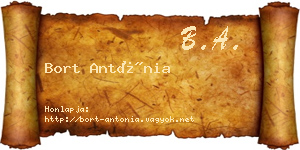 Bort Antónia névjegykártya